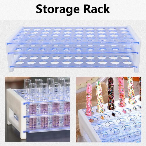 Functioneel 3-laags blauw reageerbuisrek Stevige blauwe plastic 1