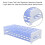 Functioneel 3-laags blauw reageerbuisrek Stevige blauwe plastic 5