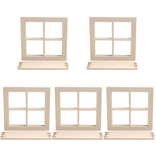 5Pcs Miniaturas Casa De Bonecas Janela Móveis Acessórios 1