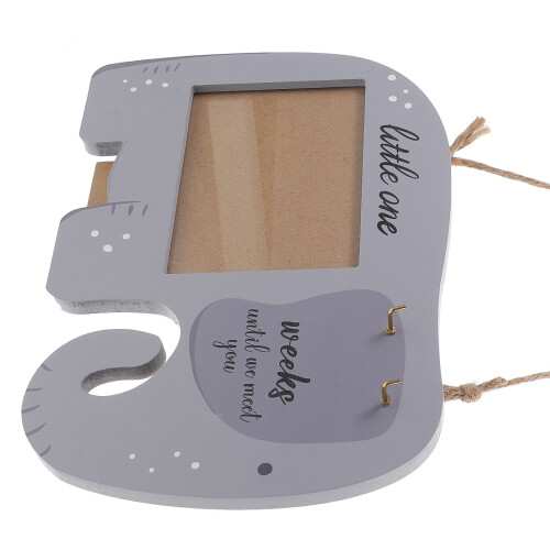 5Pcs Sonogram Photo Frame Set With Milestone Board And Elephant Design 2