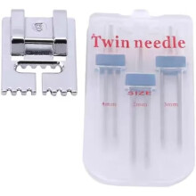 Twin Stretch Sewing Machine Needles Double Needle Pins 1 Set
