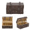 Mini 1:12 Koffer im klassischen Stil, Stoff, Holz, 5