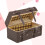 Mini 1:12 Koffer im klassischen Stil, Stoff, Holz, 6