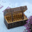 Mini 1:12 Koffer im klassischen Stil, Stoff, Holz, 4