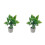 2 Unidades Miniatura Casa 1/12 Plantas Vasos Plástico 2