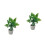 2 Unidades Miniatura Casa 1/12 Plantas Vasos Plástico 4