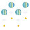 8Pcs Blue Foldable Hot Air Balloon Decorations for Kids Room Ceiling 1