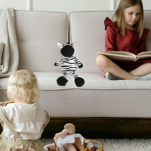 4Pcs Decorative Stuffed Zebra Toy Realistic Plush Kids Accessory 2