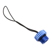 Dive Din Tank Valves Industrial Metal Threaded Male Connection Dust Plug Protector Rope Cover Storage Protection Sapphire