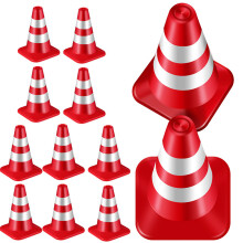 48 Pcs Mini Traffic Cones Plastic Models Toys