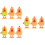 9 Pcs Chick Wind Up Toys Plush Clockwork Jumping Chicken Playthings 9
