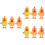 9 Pcs Chick Wind Up Toys Plush Clockwork Jumping Chicken Playthings 8