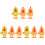 9 Pcs Chick Wind Up Toys Plush Clockwork Jumping Chicken Playthings 4