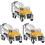 3Pcs Construction Car Model Toy Engineering Truck Vehicle Set 2