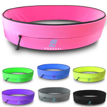 Ultra Slim Running Belt with Zip Pocket Clip for Keys, Phone Money, Small , neon pink
