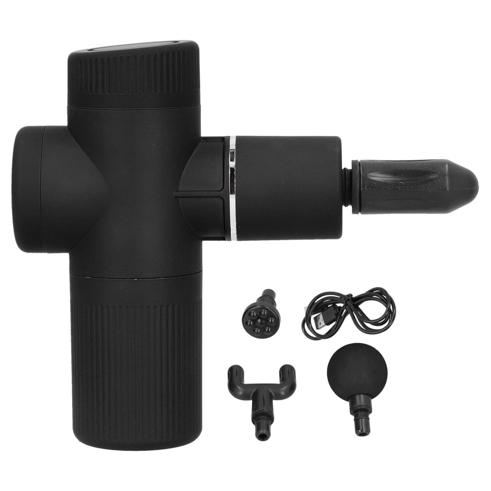Quiet Operation, Portable Design Deep Tissue Massager with Wide Application and Powerful Vibration Mode, Multipurpose Use, 4 Massage Heads, Small Size