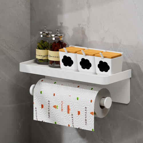 Stylish and practical paper towel holder with integrated storage solutions (B) Ref: 7570