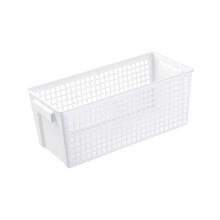 desk storage basket, snack hollow, rectangular, storage basket, various items, storage frame, plastic storage basket white S Ref: 7889