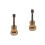 2Pcs Mini Adornos De Guitarra Mini Casa 5