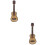 2Pcs Mini Adornos De Guitarra Mini Casa 7