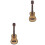 2Pcs Mini Adornos De Guitarra Mini Casa 4