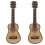 2Pcs Mini Adornos De Guitarra Mini Casa 3