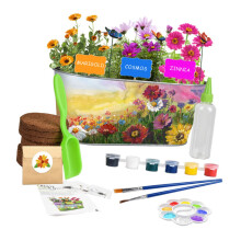 1 set children's planting kit planting set for the nursery plant growth kit flowers DIY tools plant cultivation set plant color set iron