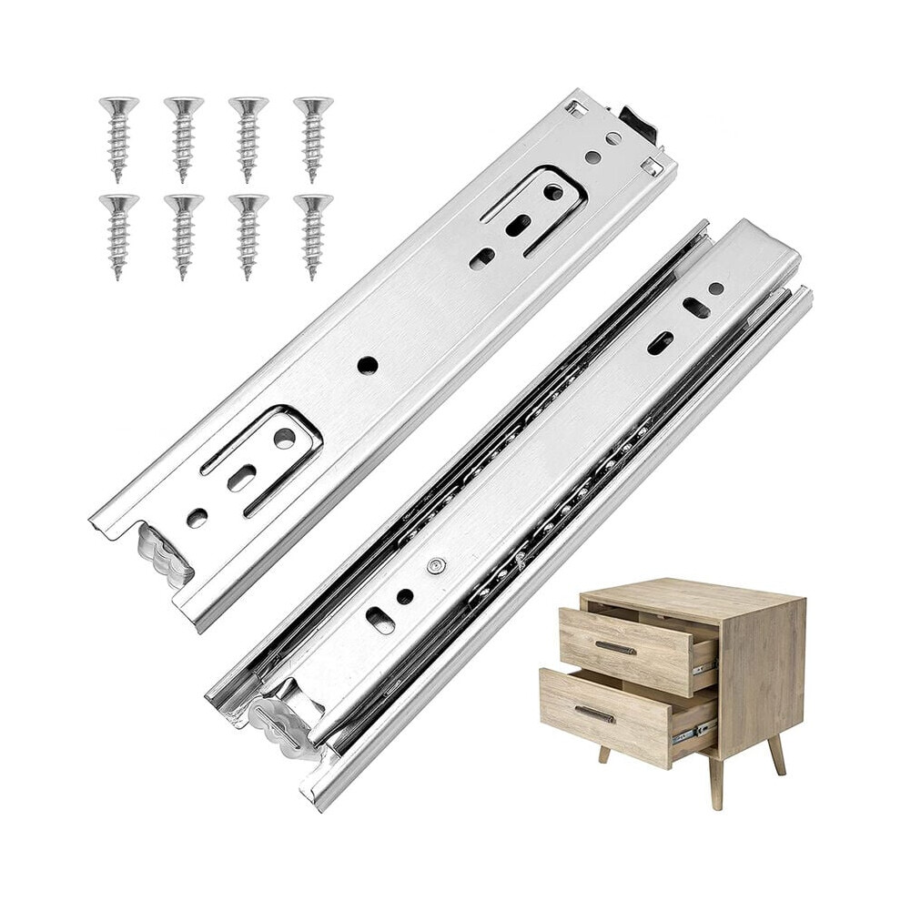 Smooth Telescopic Slide Rails, Professional Testing Confirms Heavy-Duty Performance For Desks & Cabinets, 1 Pair Ball Bearing Drawer Slides With S 9554910074732