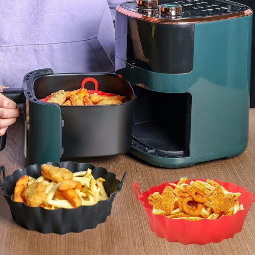 2St Herbruikbare Siliconen Airfryer Non-Stick Kleurvariatie 1