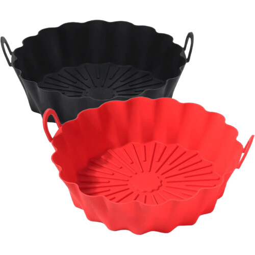 2St Herbruikbare Siliconen Airfryer Non-Stick Kleurvariatie 2