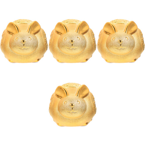 4Pcs Poupança Forma de Coelho Moedas Presente 2