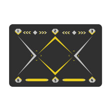 FußballTrainingsmatte 90x60cm noiseless dribble mat, shockabsorbing for agility