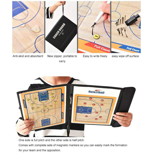 Basketball Coach Tactic Board Foldable Erasable Strategy Clipboard For Training Game Plan Referee Study Accessory 1