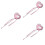 3 Unidades Bastão Borla Rosa Para 6