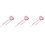 3 Unidades Bastão Borla Rosa Para 4
