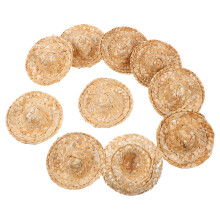 30 Pcs Small Woven Straw Hats Decorative Photo Props