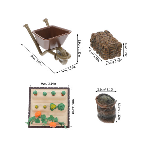 Conjunto Mini Kit Fazenda - Carroça Para Bonecas 1