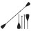Kayak Paddle 3/4 Sections Double Blade Aluminium Alloy Black 4Pcs Set Ref: 4140 1