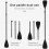 Kayak Paddle 3/4 Sections Double Blade Aluminium Alloy Black 4Pcs Set Ref: 4140 5