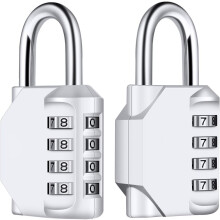 4-stelliges Zahlenschloss, wasserdicht und zurücksetzbar, für Schulspinde, Turnhallenspinde und andere sichere Aufbewahrungsbedürfnisse (2er-Pack)