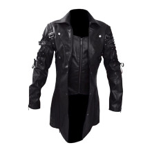 Leather Jacket Men's Motorcycle Jacket Men's Leather Retro Bomber Jacket Ref: 4860