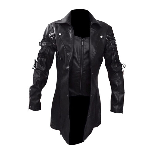 Leather Jacket Men's Motorcycle Jacket Men's Leather Retro Bomber Jacket Ref: 4860