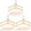 60 Peças Roupas Para Bonecas Cabide Mini Suporte Trajes 4