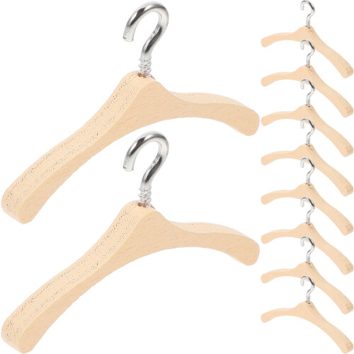 60 Peças Roupas Para Bonecas Cabide Mini Suporte Trajes 2