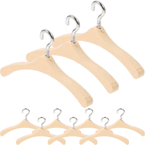 60 Peças Roupas Para Bonecas Cabide Mini Suporte Trajes 1