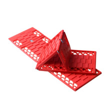 Foldable Tire Traction Mats for Snow Mud Sand Rescue with NonSlip Wheel Grip Pads Red