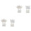 4 Pcs Mini Octagonal Pavilion Model Sand Table Scene Decor 4