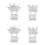 4 Pcs Mini Octagonal Pavilion Model Sand Table Scene Decor 6