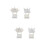 4 Pcs Mini Octagonal Pavilion Model Sand Table Scene Decor 8
