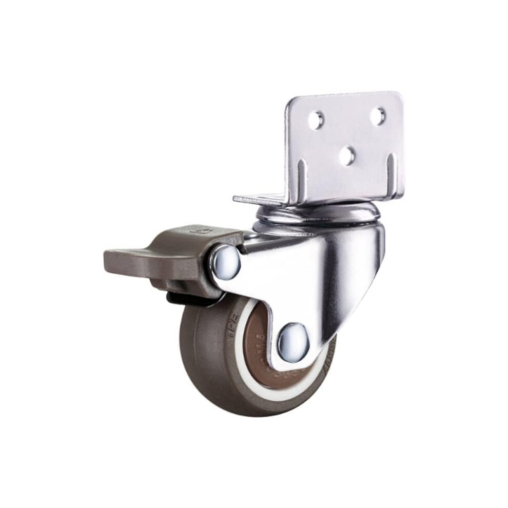 Castor Caster Castors Mute L Type Side Casters Furniture Chair Cabinet Workbench Trolley Soft Rubber Caster Ref: 2343 9001264249366